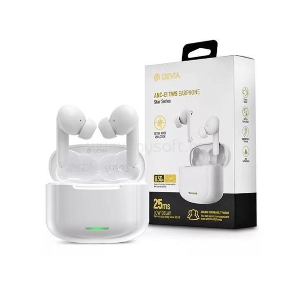 DEVIA ST359569 ANC-E1 Bluetooth True Wireless fehér sztereó fülhallgató
