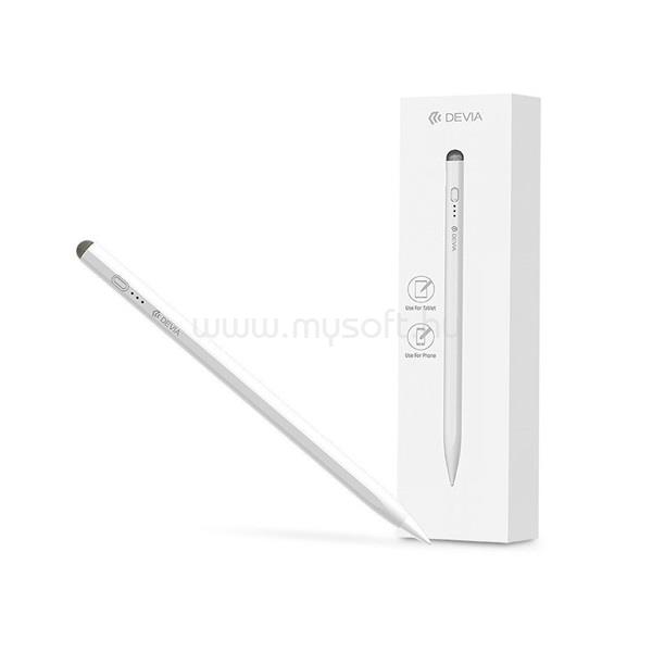 DEVIA IPAD Air 13 (2026) / Air 11 (2026) érintő ceruza kapacitív, mágneses + póthegy, FEHÉR Apple Pencil kompatibilis