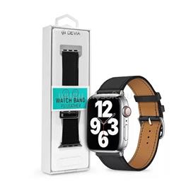 DEVIA ST365386 Apple Watch 38/40/41 mm bőr óraszíj (fekete) ST365386 small