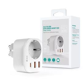 DEVIA ST379154 2xUSB + Type-C PD fehér hálózati csatlakozóaljzat ST379154 small