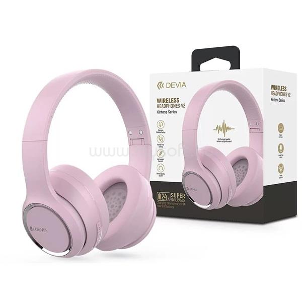 DEVIA ST383533 rózsaszín Bluetooth fejhallgató
