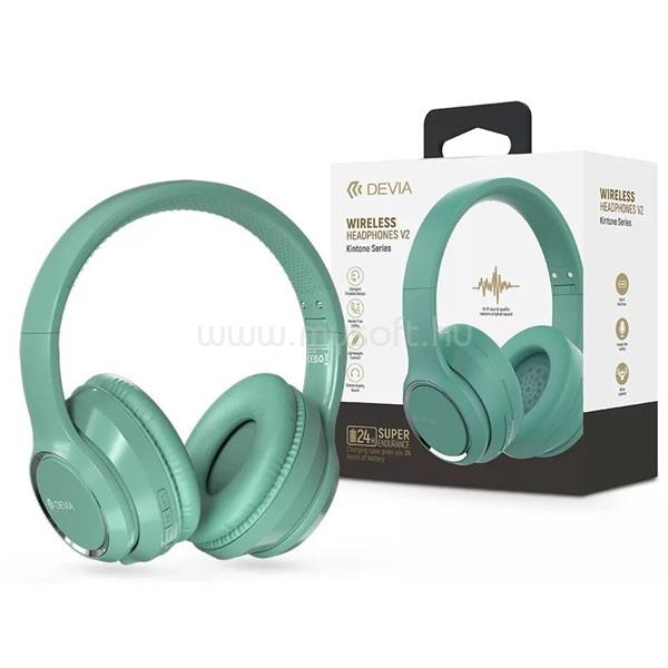 DEVIA ST383557 zöld Bluetooth fejhallgató