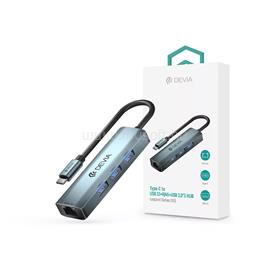 DEVIA ST387982 USB TYPE-C - USB 3.1 + RJ45 + 3XUSB 3.0 ELOSZTÓ/ADAPTER - LEOPARD SERIES 5 V3 HUB - SZÜRKE ST387982 small