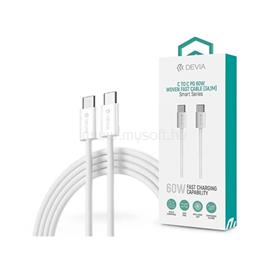 DEVIA ST399381 Smart Series 60W PD Type-C/Type-C fehér 1m adat-és töltőkábel ST399381 small