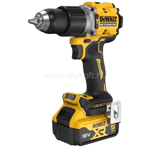 DEWALT 18V XR ütvefúró-csavarozó kefe nélküli 2 × 5 Ah töltővel kofferben