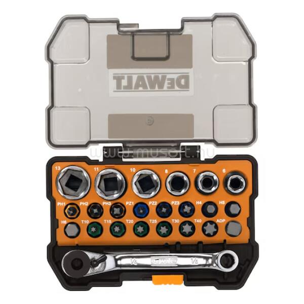 DEWALT McLaren F1 Team Bit- és dugókulcskészlet 24db, racsnival