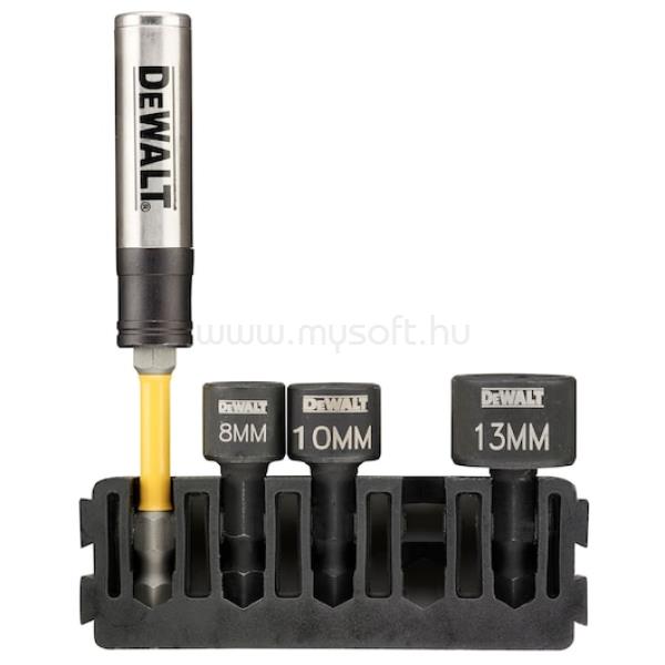 DEWALT 5 db hegytartó + behúzó fej 8 mm, 10 mm, 13 mm + torziós hegytartó