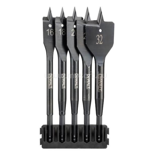 DEWALT Hegytartó, lapos fafúrók Extreme, 5db, 16-32mm