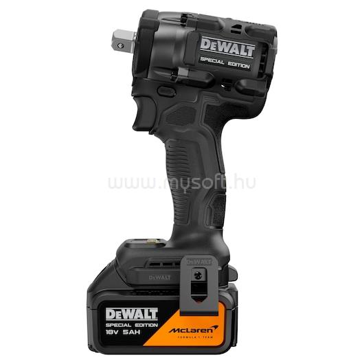 DEWALT McLaren F1 Team, 18V XR, szénkefe nélküli, 1/2"-es zárópeckes,, 2x5Ah kompakt ütvecsavarozó