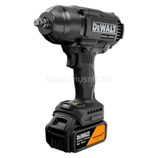 DEWALT McLaren F1 Team, 18V XR, szénkefe nélküli, 1/2"-es gyűrűs kapcsos, 2x5Ah nagy nyomatékú ütvecsavarozó