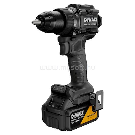 DEWALT McLaren F1 Team, 18V XR, 2x5Ah, kefe nélküli fúró-csavarozó TSTAK kofferben