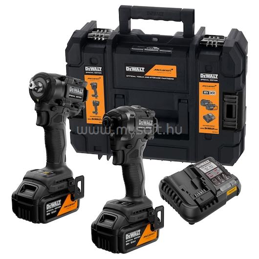 DEWALT McLaren F1 Team, DCF86M+DCF92M, 18V XR, 2x5Ah, szénkefe nélküli ütvecsavarozó + kompakt ütvefúró, TSTAK kofferben