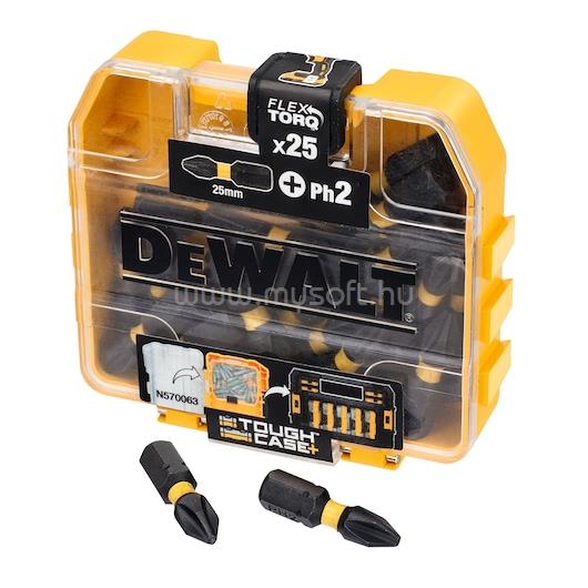 DEWALT PH2 FLEXTORQ csavarhúzófejek 25 mm (kis méretű tárolódoboz) (25 db)