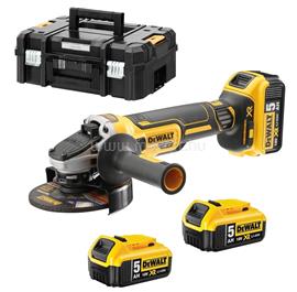 DEWALT 18V XR kefe nélküli sarokcsiszoló 3 × 5.0 Ah akkumulátorral és töltővel TSTAK kofferben DCG405P3-QW small