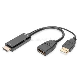 DIGITUS 1920 x 1080 4K 3D 30Hz USB-A - HDMI 1.4 -  1.2 DisplayPort kábel 0,2m DIGITUS_AK-330101-002-S small