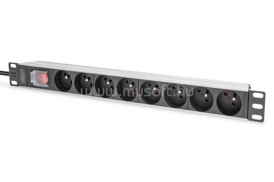 DIGITUS 1U ALUMINUM PDU RACKMOUNTABLE 8X CEE 7/5 4000W 16A NS
