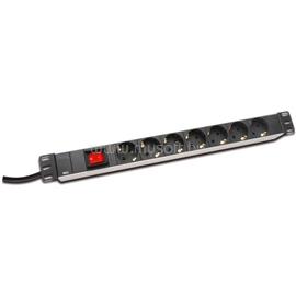 DIGITUS 1U rack alumínium 7 dugaljas hálózati elosztó DN-95402 small