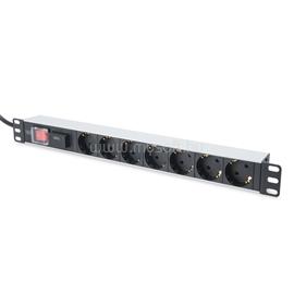 DIGITUS 1U rack alumínium 7 dugaljas túlfeszültségvédős hálózati elosztó DN-95407 small