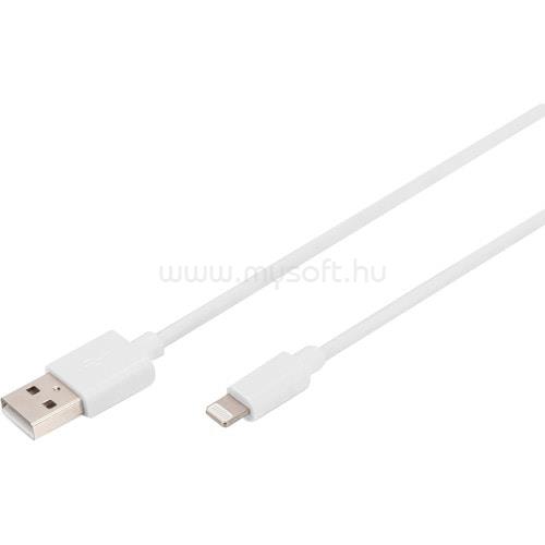 DIGITUS 2M USB LIGHTNING SPRING CBL WHITE 5V 2.4A