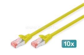 DIGITUS CAT 6 S-FTP PATCH CABLE CU LSZH AWG 27/7 LENGTH 0.5M 10PACK NS DIGITUS_DK-1644-005-Y-10 small