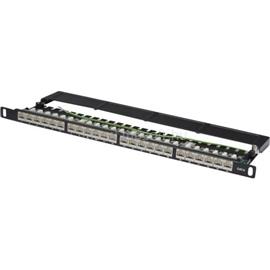 DIGITUS CAT 6A CLASS EA PATCH PANEL 24-PORT RJ45 05U BLACK NS DIGITUS_DN-91624S-SL-EA small