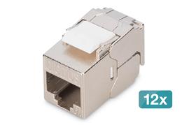 DIGITUS CAT 6A compact keystone module, shielded, tool-free mounting connection, 12 pcs. DIGITUS_DN-93615-S-12 small