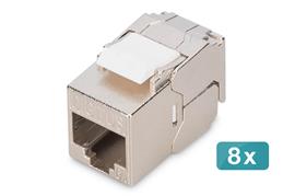 DIGITUS CAT 6A compact keystone module, shielded, tool-free mounting connection. 8 pcs. DIGITUS_DN-93615-S-8 small