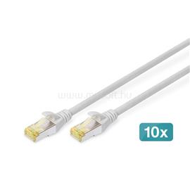 DIGITUS Cat.6A S/FTP LSZH 5m szürke patch kábel (10db/csomag) DIGITUS_DK-1644-A-050-10 small