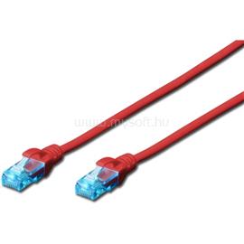 DIGITUS CAT5e U/UTP PVC 0,5m piros patch kábel DK-1511-005/R small