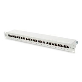 DIGITUS CAT6 24port 19" 1U kompakt szürke árnyékolt Patch Panel DIGITUS_DN-91624S small