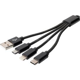 DIGITUS CHARGER CABLE 3-IN-1 USB A LIGHTNING+MICRO B+TYPE-C 0.15M DIGITUS_DB-300160-002-S small