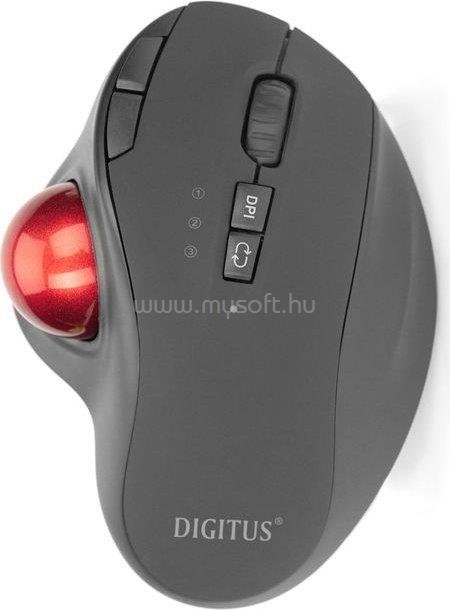 DIGITUS DA-20156 ergonomikus vezeték nélküli Trackball egér (fekete)