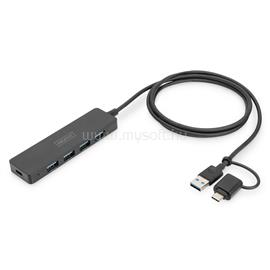 DIGITUS DA-70236 Superspeed 4 portos slim USB 3.0 HUB DIGITUS_DA-70236 small