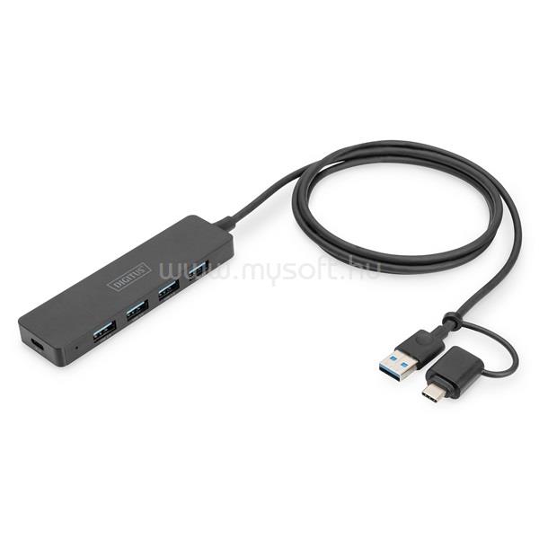 DIGITUS DA-70236 Superspeed 4 portos slim USB 3.0 HUB