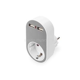DIGITUS DA-70617 Univerzális 2 port USB Type-A 1x schuko töltőadapter DIGITUS_DA-70617 small