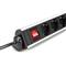 DIGITUS DA-70624 Asztali alumínium 6 schuko dugaljas 2x USB A 1x USB-C  port hálózati elosztó DIGITUS_DA-70624 small