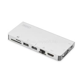 DIGITUS DA-70866 USB-C utazó 8 portos univerzális notebook dokkoló állomás DA-70866 small