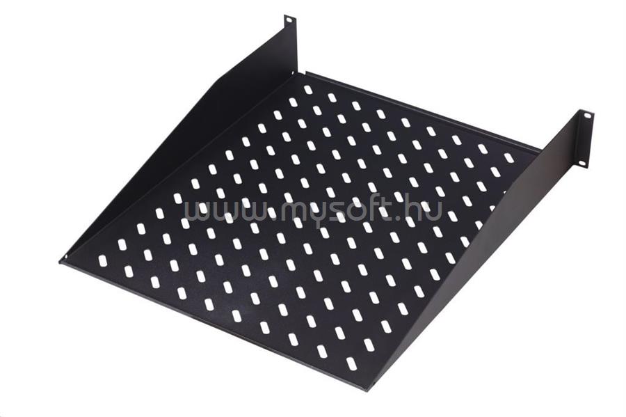 DIGITUS DN-19 TRAY-2-SW 19"" 2U 370mm mély fekete fix polc