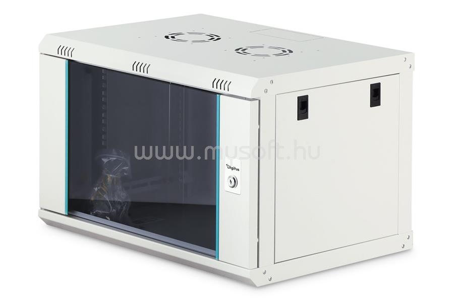 DIGITUS Dynamic DN-37100 19" 7U Falra szerelhető Rackszekrény Grey