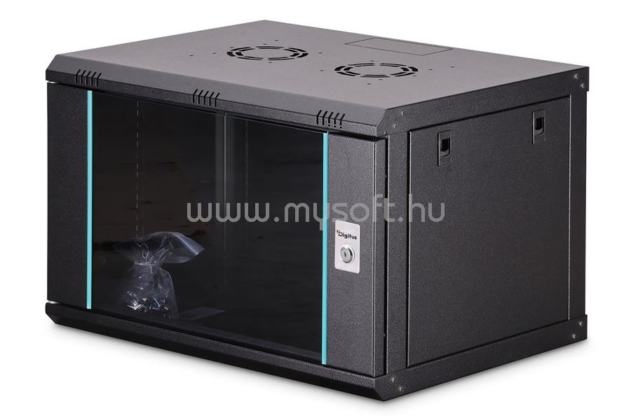 DIGITUS Dynamic DN-37101 19" 7U Falra szerelhető Rackszekrény Black