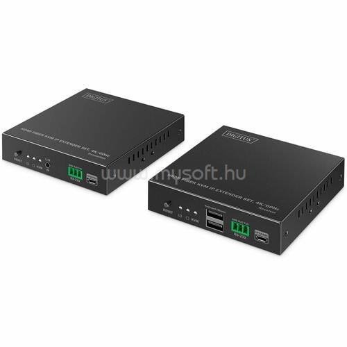 DIGITUS HDMI FIB KVM IP EXTESET 4K/60HZ 40 KM/300 M IP 1G BLACK NS