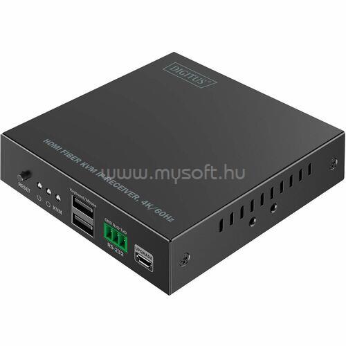 DIGITUS HDMI FIB KVM IP RECEI 4K/60HZ FOR DS-55348 40KM/300M IP 1G BLK NS