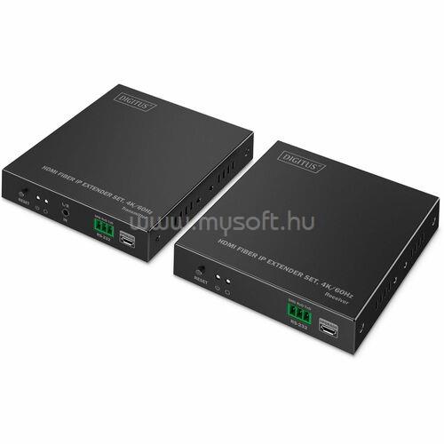 DIGITUS HDMI FIBER IP EXTENDSET 4K/60HZ 40 KM/300 M BLACK NS