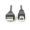 DIGITUS High Speed 2.0 USB type-B - USB type A CU árnyékolt fekete kábel 3m DIGITUS_DB-300105-030-S small