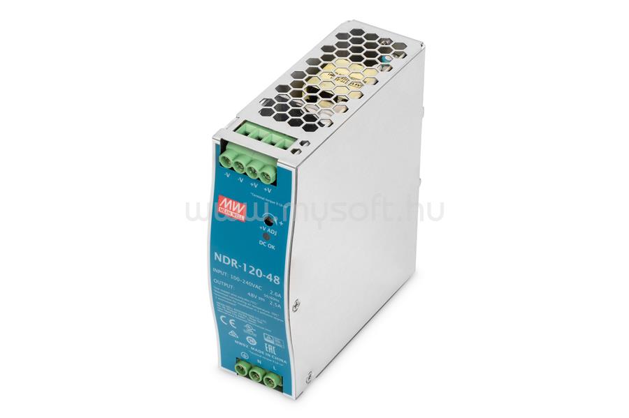 DIGITUS INDUSTRIAL POW. SUPPLY 48V120W METAL CASE DIN RAIL MOUNTALE NS