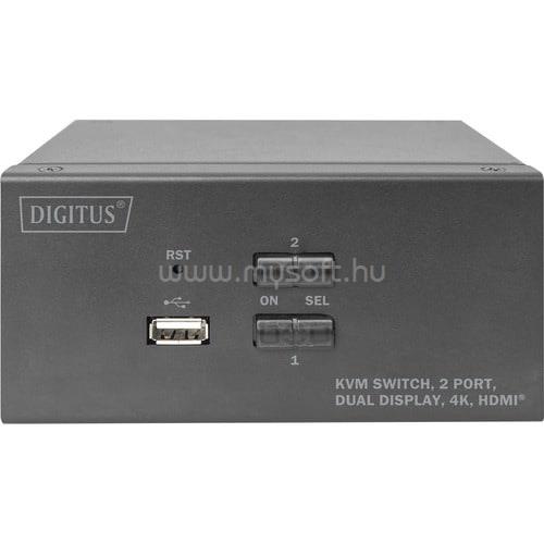DIGITUS KVM SWITCH 2 PORT DUAL DISPLAY DESKTOP HDMI KVM SWITCH IN