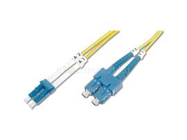 DIGITUS LWL patchcable LC/SC 09/125um singelmode Duplex halogenfree with protocol yellow 2m DIGITUS_DK-2932-02 small