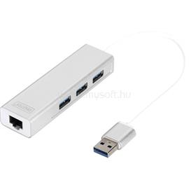 DIGITUS USB 3.0 Gigabit Ethernet adapter + 3 portos USB HUB DIGITUS_DA-70250-1 small