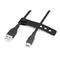 DIGITUS USB-C Silicone charging cable USB-A to USB-C USB 2.0 60W 0,5m Black DIGITUS_AK-300340-005-S small