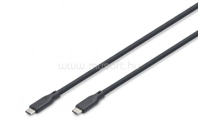 DIGITUS USB Silicone connection cable USB-C to USB-C USB 3.2 Gen1 5G 4K 100W 2m Black